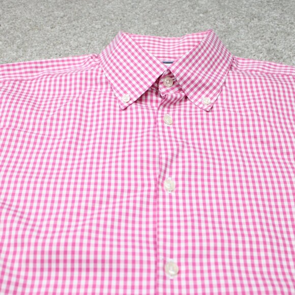 Charles Tyrwhitt Shirt Mens 16 1/2, 34 Pink Extra Slim Fit Non-Iron Cotton L/S - Picture 5 of 14
